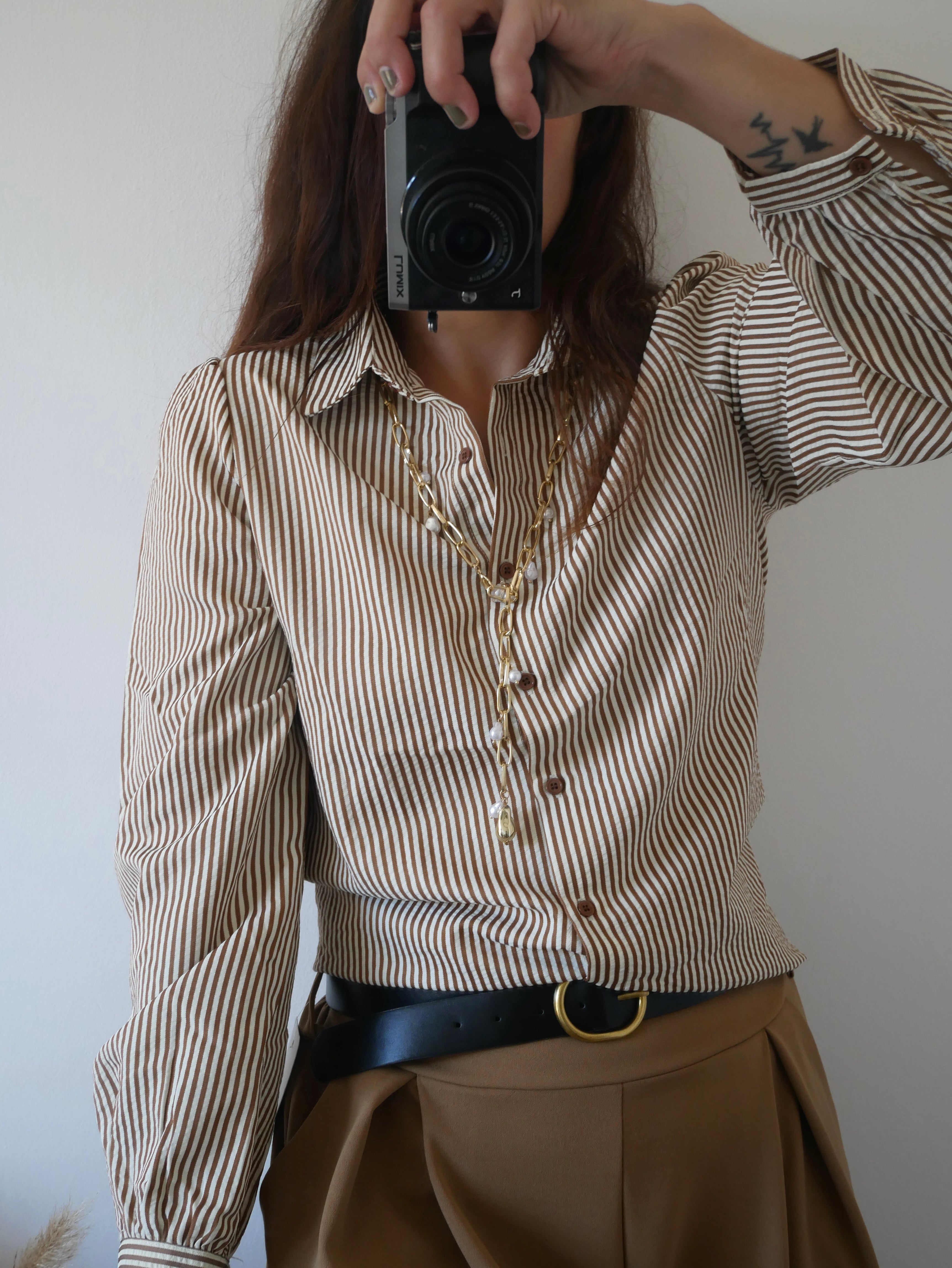 CHEMISE RAYÉE CHOCOBEIGE