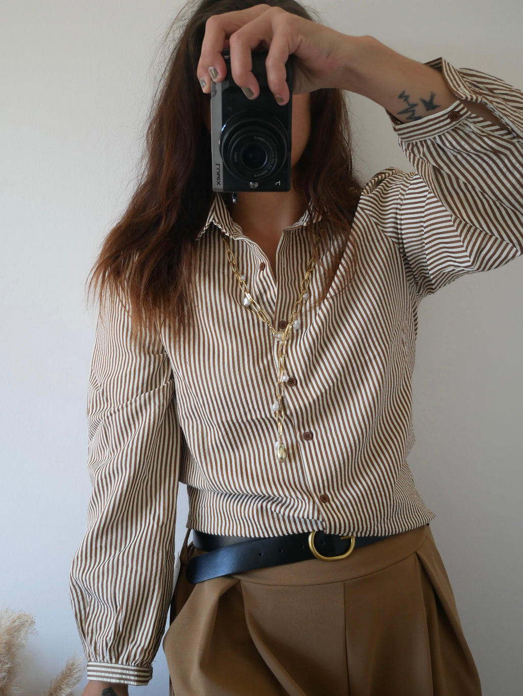 CHEMISE RAYÉE CHOCOBEIGE