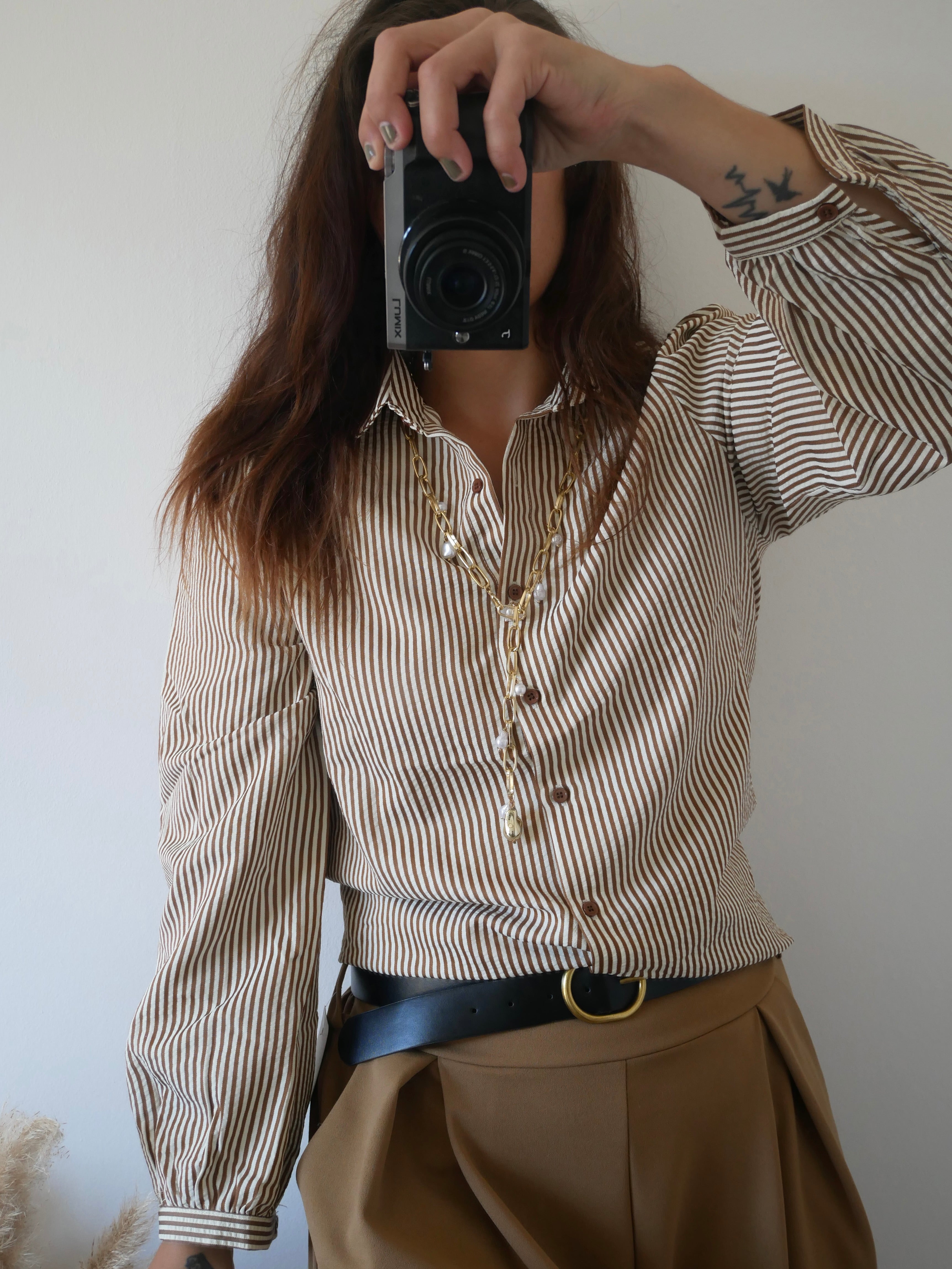 CHEMISE RAYÉE CHOCOBEIGE
