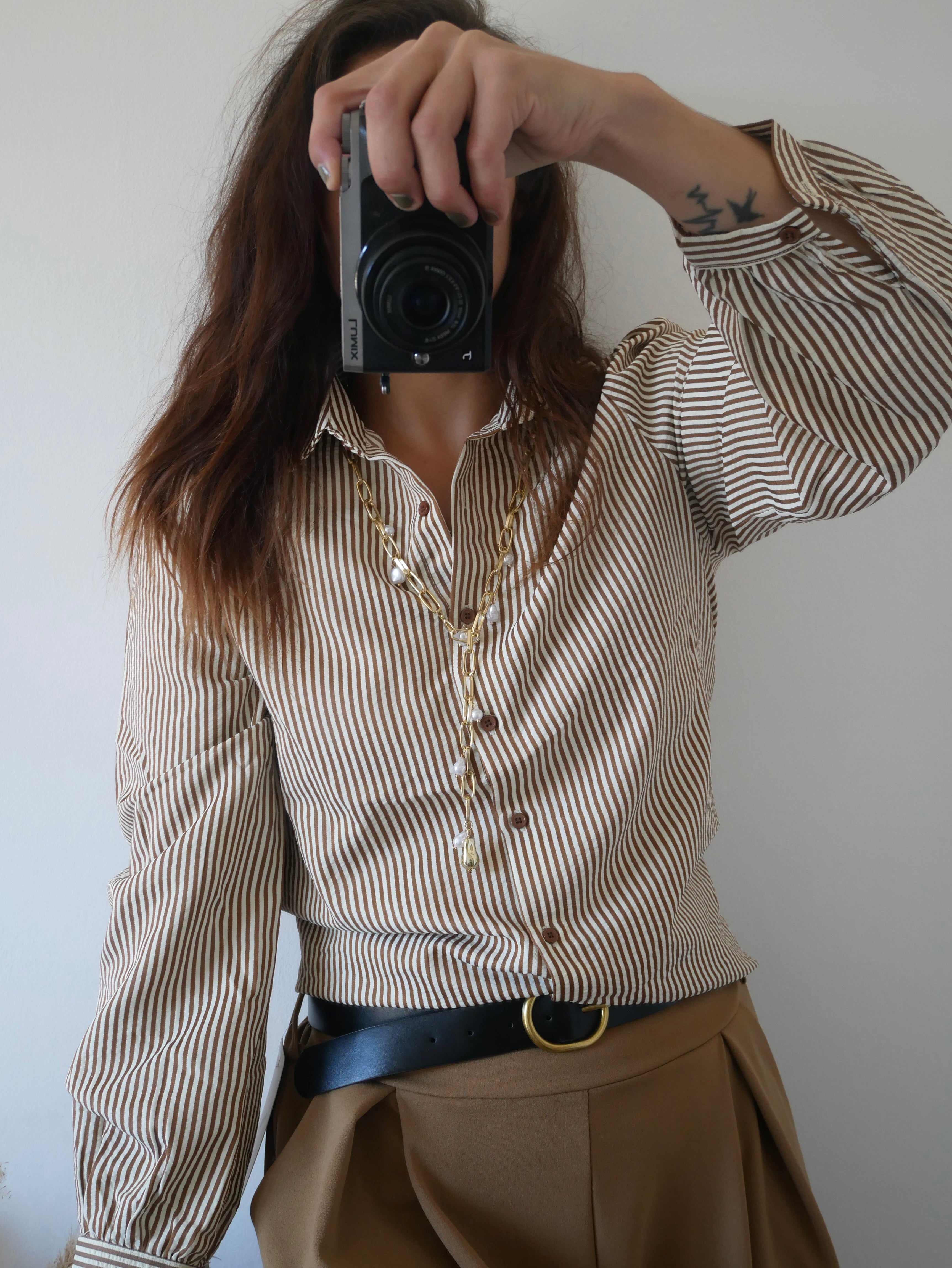 CHEMISE RAYÉE CHOCOBEIGE